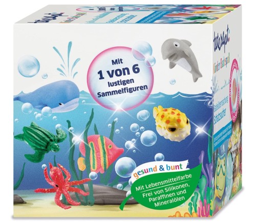 Šumivé vodné farbiace bomby do kúpeľa s hračkou Tetesept DE s prekvapením