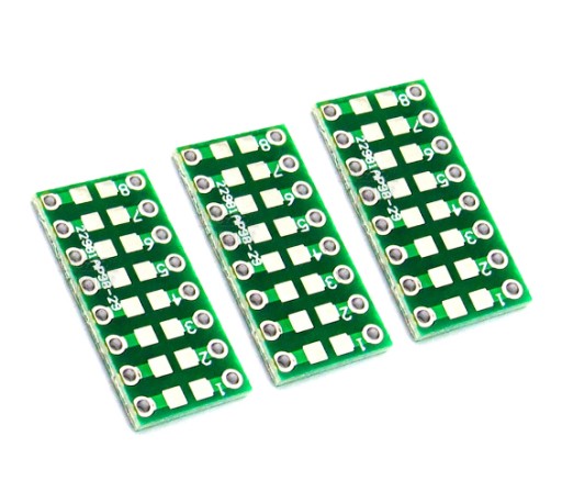 Adaptér PCB 0805 0603 0402 SMD THT 3 ks.