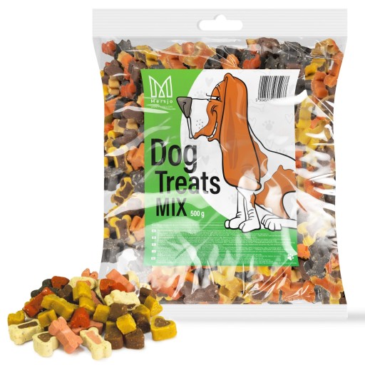 MÄSO TRÉNERI DOG TREATY TREATY ODMENA MERSJO MIX KOCKY 500g
