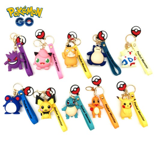 Silikónová kľúčenka zo série Pokemon Go Squirtle Keychain prívesok