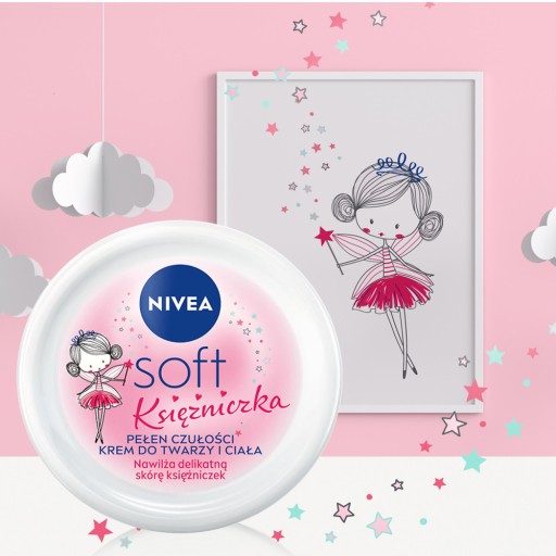 NIVEA SOFT Princess telový krém na tvár 100ml