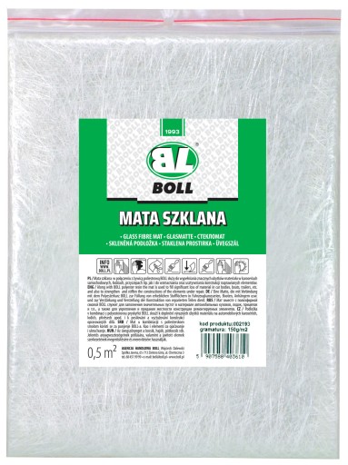 SKLENENÁ PODLOŽKA BOLL – 150 g/m² – 0,5 m² – 002193