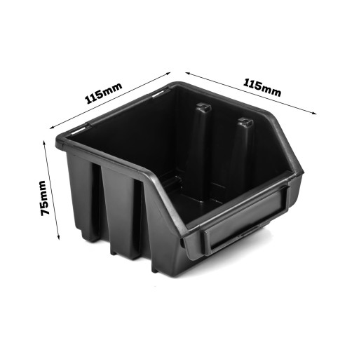 10 x organizér na odpadky čierny 115x115x75