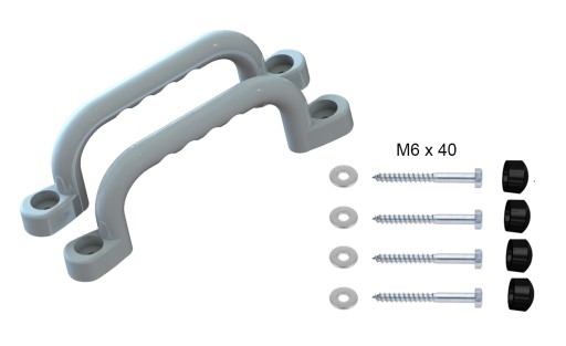 SLNKO - IHRISKO RÚČKY 240 mm - 2 ks SO ŠEDÝMI SKRUTKAMI BK