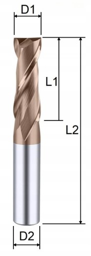 KARBIDOVÁ FRÉZA VHM MTS fi 1,5 mm 55 HRC 2 čepele 2Z