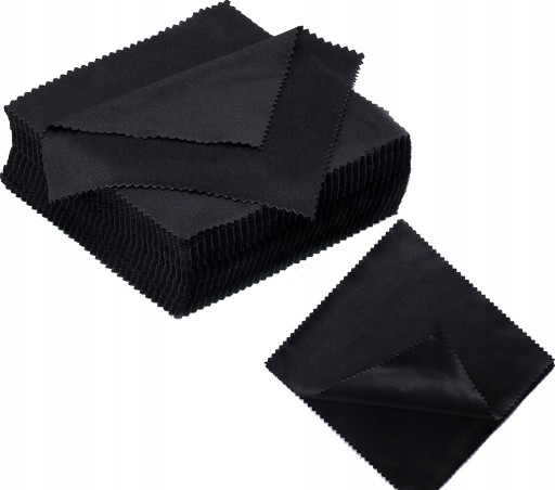 10X ČIERNA Látka z mikrovlákna na okuliare
