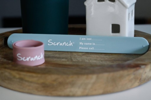Scrunch informačný náramok - Powder Pink
