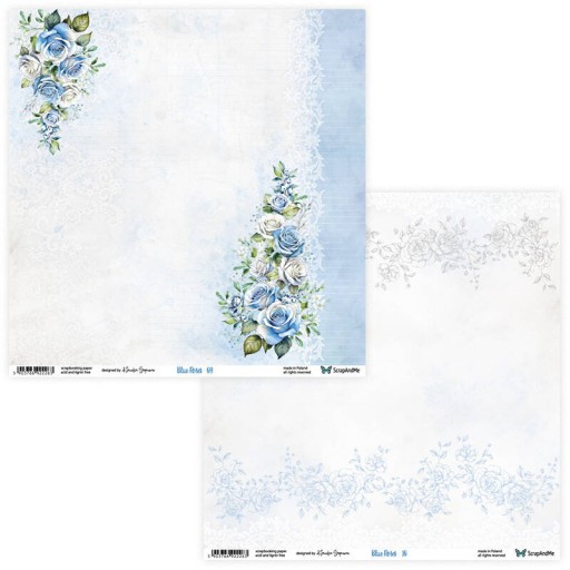 Sada papierov na scrapbooking 30x30 - ScrapAndMe - Blue Roses