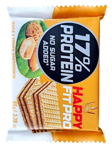 FLIS HAPPY FIT PRO VAFLKY BEZ CUKRU S ARAŠIDOVÝM KRÉMOM 95G