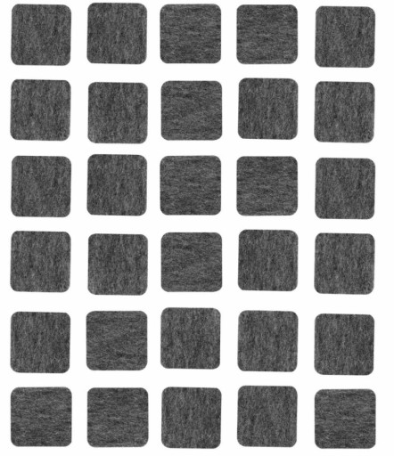 Samolepiace plstené podložky šedé 15x15mm balenie 30 ks - VORSTAHL