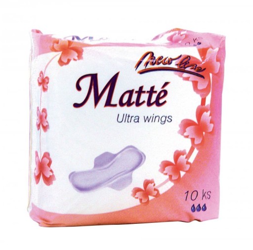 Matné matné ultra hygienické vložky s krídelkami 10 kusov