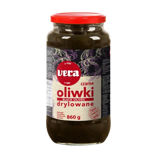 VERA čierne olivy bez kôstky 860 g