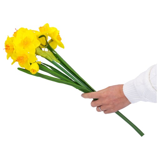UMELÉ KVETY žlté kytice narcisov 45 cm ako skutočné do veľkonočnej vázy