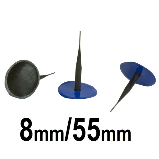 Hríbový kolík prepichnutie pneumatiky oprava gumená záplata 9mm/55mm vulkanizácia 1ks
