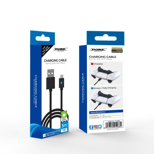 3m kábel USB-C na nabíjanie ovládača Switch Pro Controller