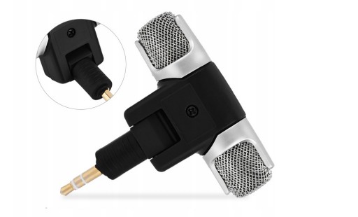 MINI STEREOFÓNOVÝ MIKROFÓN SKLADACÍ KONEKTOR 3,5MM