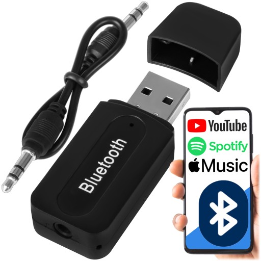 ADAPTÉR FM BLUETOOTH VYSIELAČ PRIJÍMAČ ZVUKU MP3 USB + AUX MINI-JACK