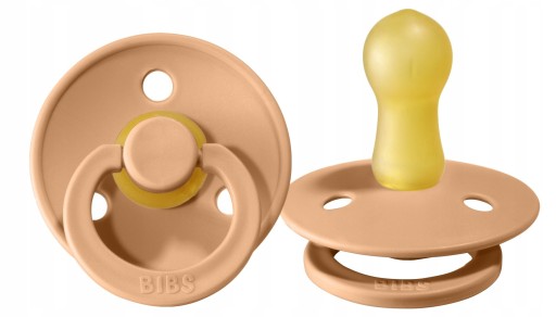 BIBS PEACH M Hevea gumový upokojujúci cumlík