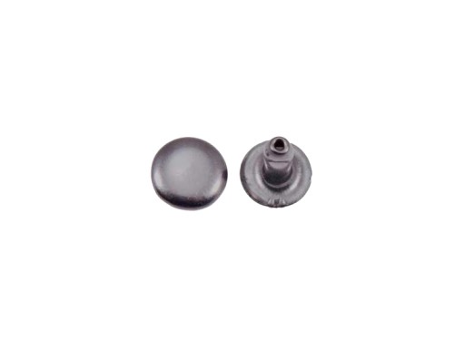 Kožené nity, kolíky 12 mm (12x4x15mm) Čierny nikel 10 sád