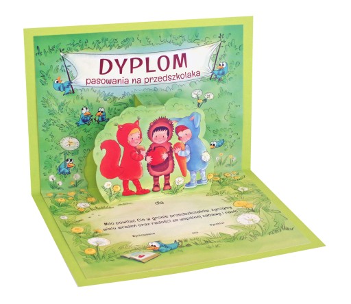 3D DIPLOM PREDŠKOLSKÉHO VZDELÁVANIA, skladací