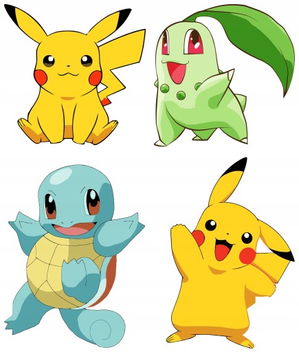 NÁLEPKY NÁBYTKU POKEMON NA BIELEJ FÓLII