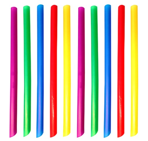 BUBBLE TEA slamky plastové, priemer 12 mm, dĺžka 20 cm, 200 ks.