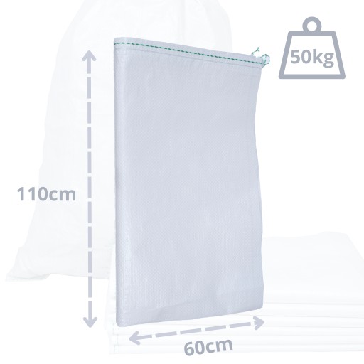 Vrecia Vrece 50KG 60x110cm Uhoľná drť Zrno SILNÉ