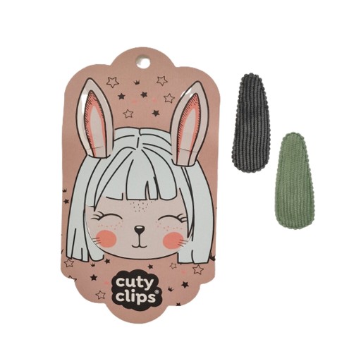 Sponky do vlasov Cuty Snails Bunny Ears Grey