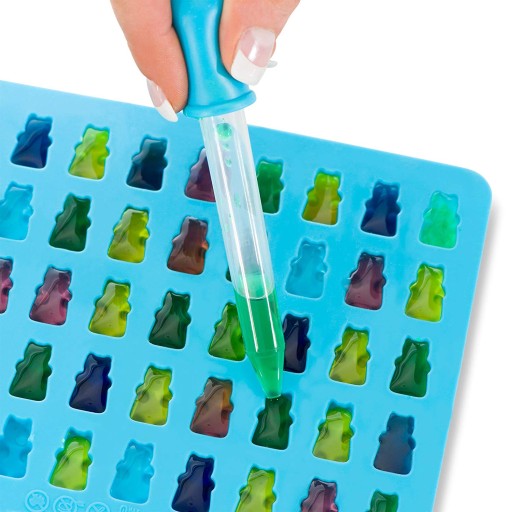 SILIKÓNOVÁ FORMA PRE MEDVEĎA MEDVEĎA ĽADOVÉ KOCKY ĽADU PRRALINES + PIPETTA