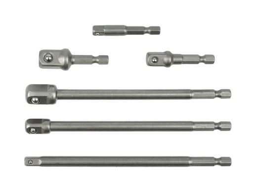 Sada adaptérov pre HEX zásuvky 1/4 3/8 1/2 6 ks