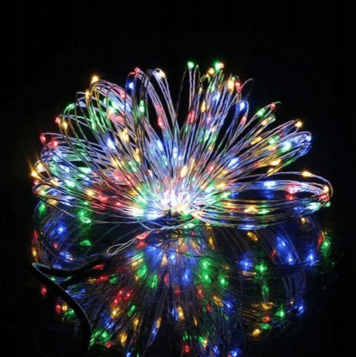 OSVETLENIE VIANOČNÉHO STROMČEKA 100 LED DIÓD NA BATÉRIU