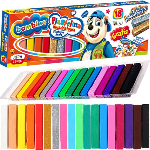 BAMBINO Štvorcová PLASTIKA 18 FARIEB + ZADARMO