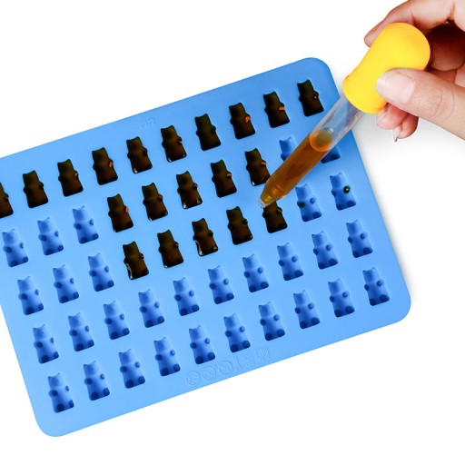 JELLY BEARS ŽELÉ MOLDER ŽELÉ ČOKOLÁDOVÁ KOCKA ĽADU + PIPETKA