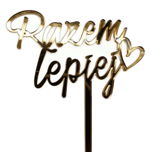 Svadobný topper s nápisom
