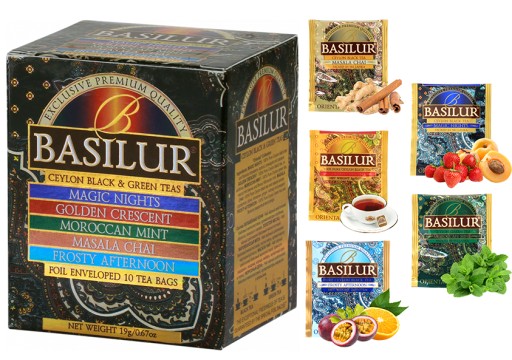 Čajová súprava 5 FLAVORS MIX Ceylon EXPRESS Basilur DARČEK - 10 ks.