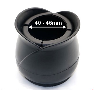 Čierna plstená čiapka pokrýva 40-46 mm