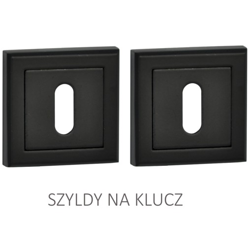 ŠTVORCOVÝ ROZETOVÝ ZNAK, KĽÚČ ALEBO VLOŽKA - ČIERNA
