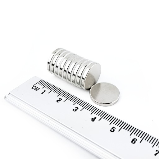 SILNÝ VALEC NEODYMIOVÝ MAGNET 15x2 MM - 10 KS