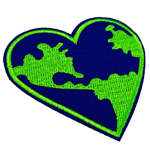 Nažehľovacia termo náplasť Planet Earth Heart
