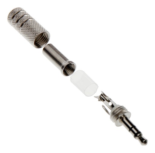 Stereo kovová zástrčka JACK-W/3,5/S/MET