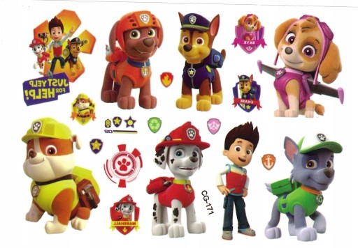 Umývateľné tetovanie pre deti PAW PATROL PAW CG171