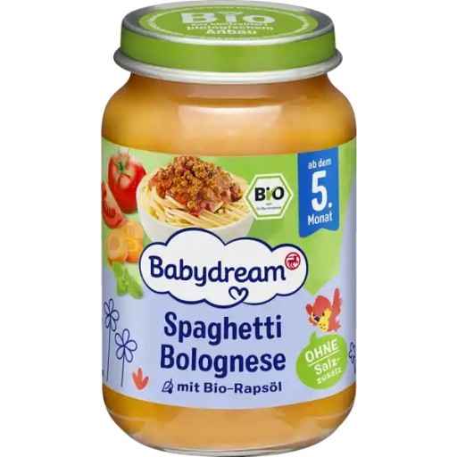 BABYDREAM BIO ŠPAGETY BOLONSKÉ S HOVÄDZÍM MÄSOM 5m
