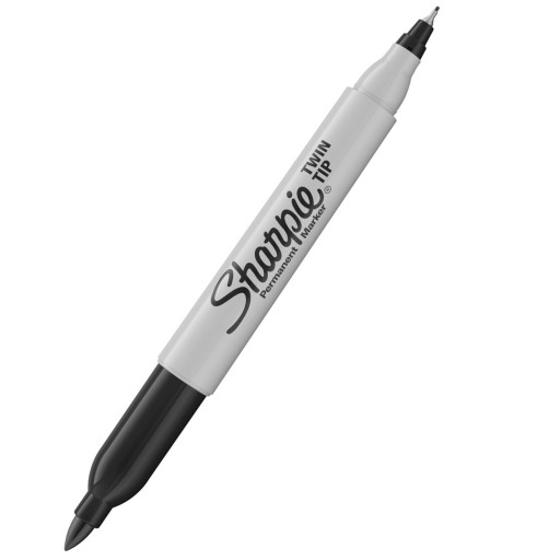 Sharpie Marker obojstranný čierny permanentný vodotesný tenký hrubý