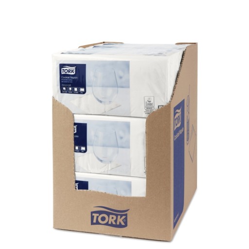 Tork 477534 - Obrúsky, biele, 2-vrstvové, x200