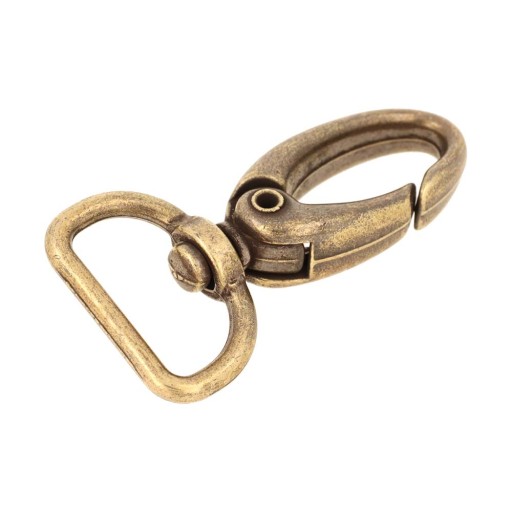Karabína 20x50mm homárska spona staré zlato
