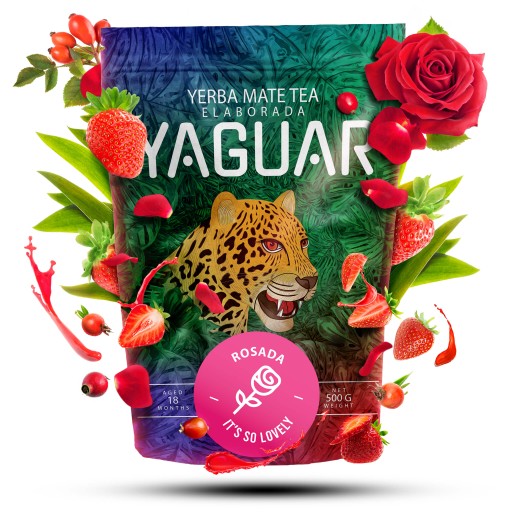 Yerba Mate Yaguar Rosada Divoká ruža 0,5kg 500g