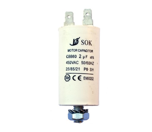 ŠTARTOVACÍ KONDENZÁTOR PRE MOTOR 2uF 450V