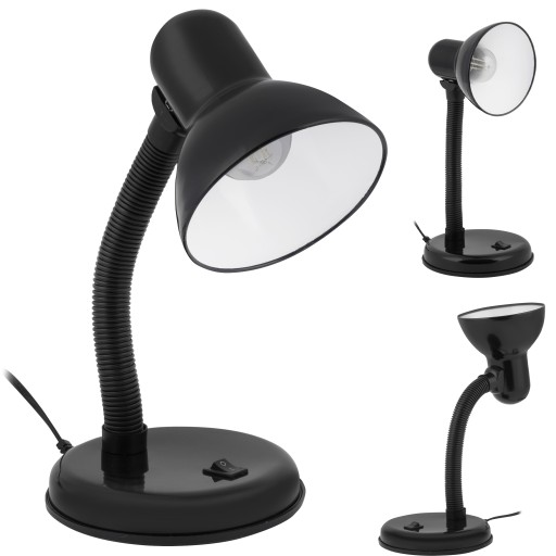 LED STOLNÁ LAMPA Čierna Nastaviteľná školská stolná lampa pre deti