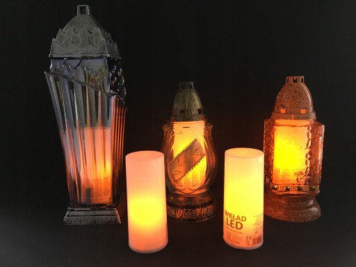 LED SVIEČKOVÁ LAMPA NA AKUMULÁTORU XL BIELA VLOŽKA DO ELEKTRICKEJ HORÁKNE