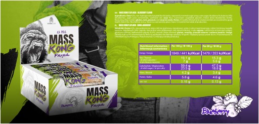 PROTEÍNOVÁ tyčinka Gainer hromadné proteínové sacharidy pre pevnosť hmoty 90 g ČUČORIEK